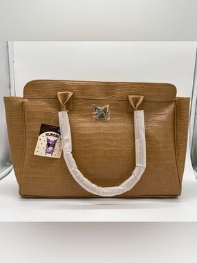 Sanrio Kuromi Faux Crocodile Skin Shoulder Bag TAN Purse